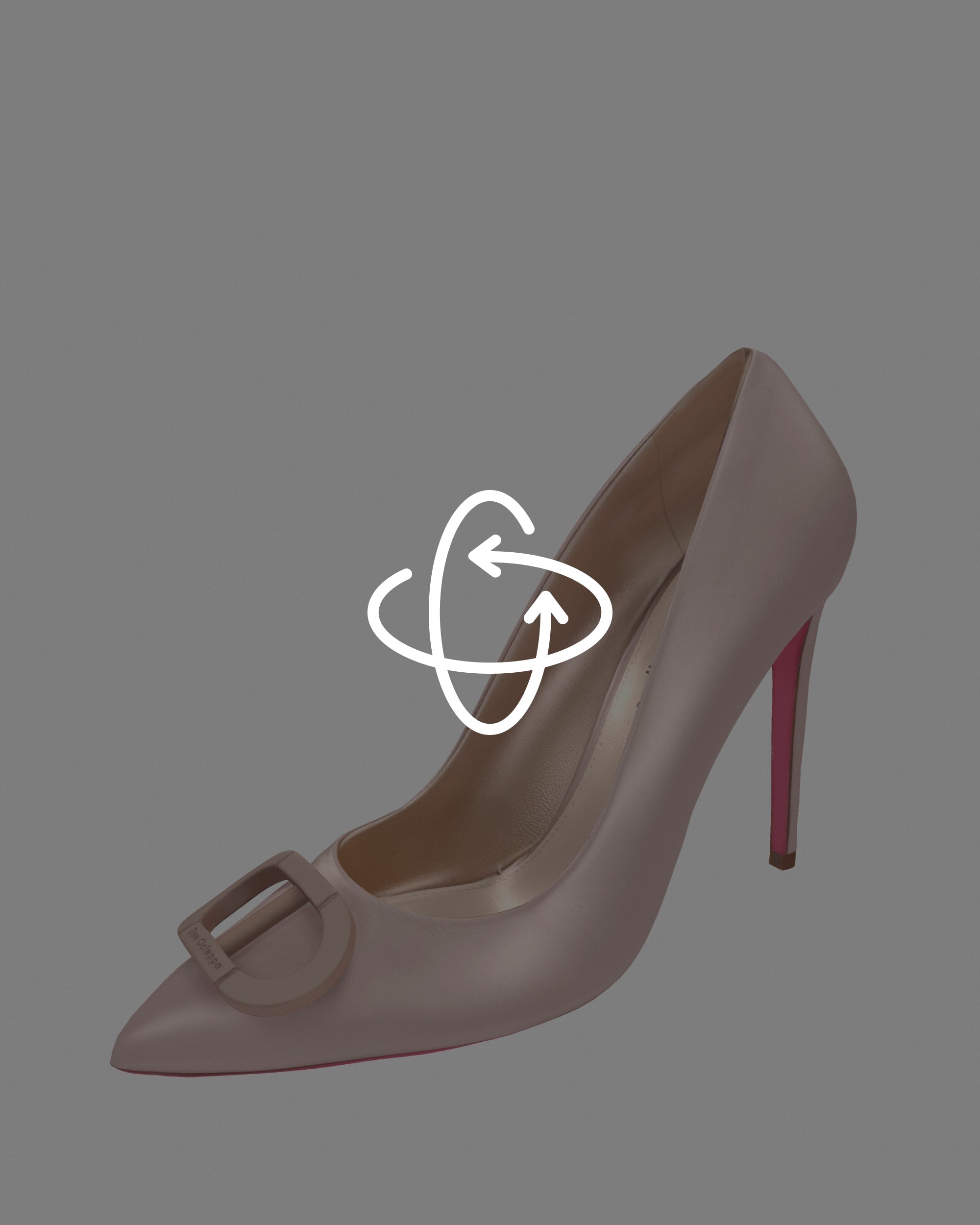 Scarpa con tacco a spillo color carne con logo Fairy
