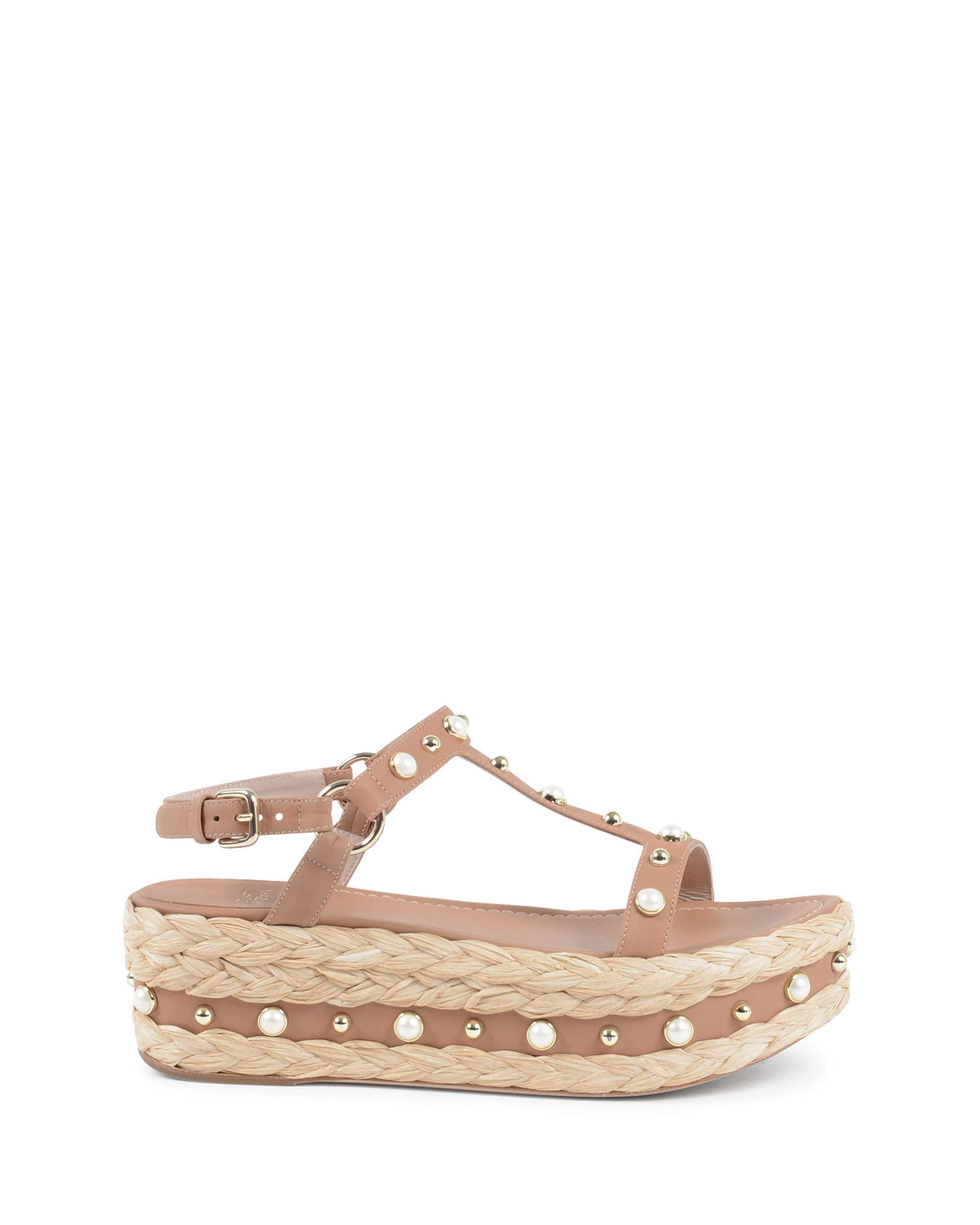 Sandalo con plateau da donna Stuart Weitzman color cuoio BERAFFIA