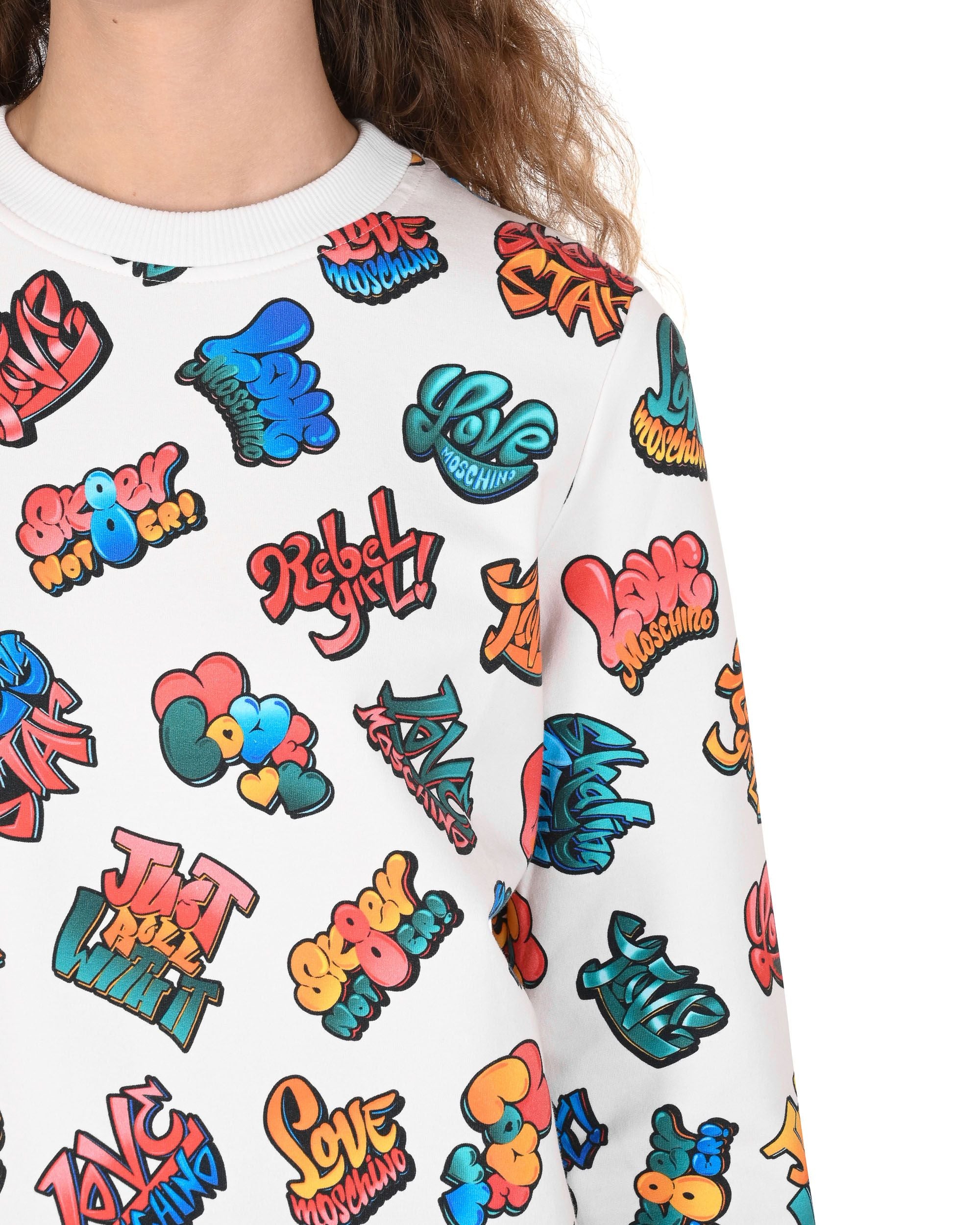Felpa da donna Love Moschino W 6 302 00 E 2373 0004 GRAFFITI F.PANN