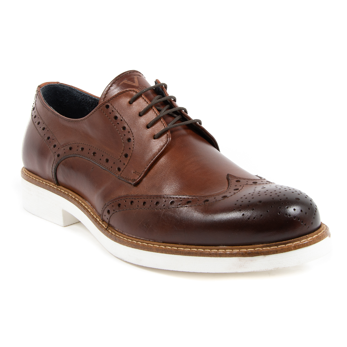 V 1969 Italia Scarpa Brogue da Uomo Marrone VINCENT