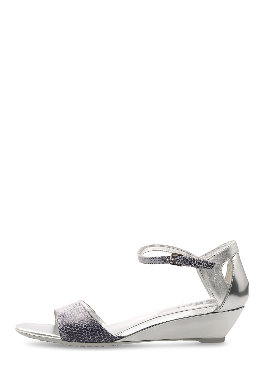 Hogan Sandalo con zeppa da donna argento HXW2300N41055UQER46