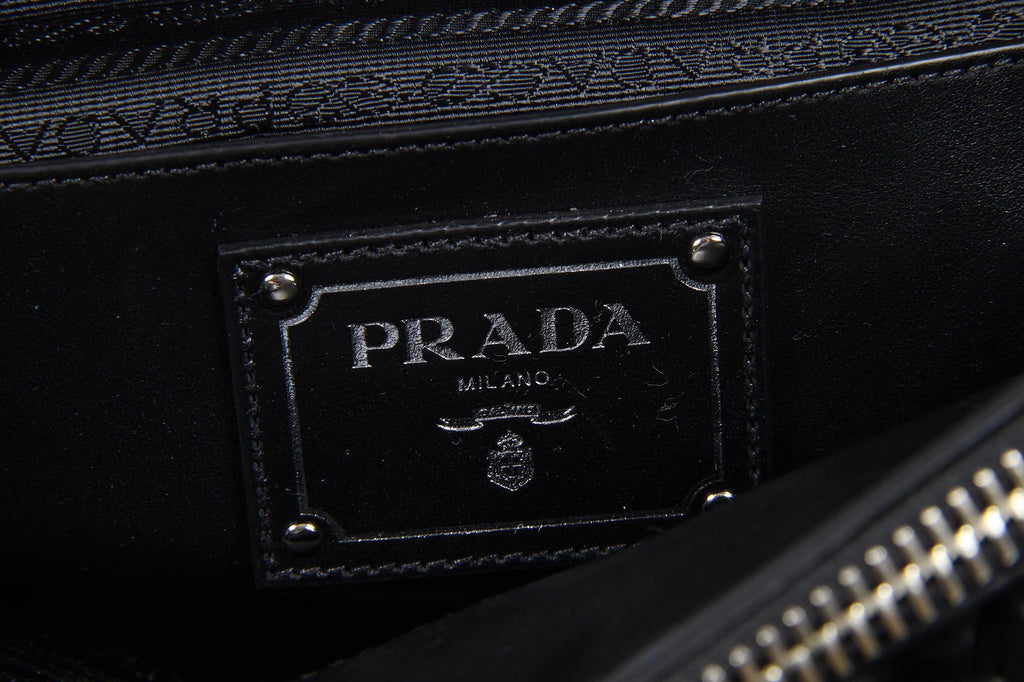 Borsa shopping tote Prada BN2866 Nero Soft Calf