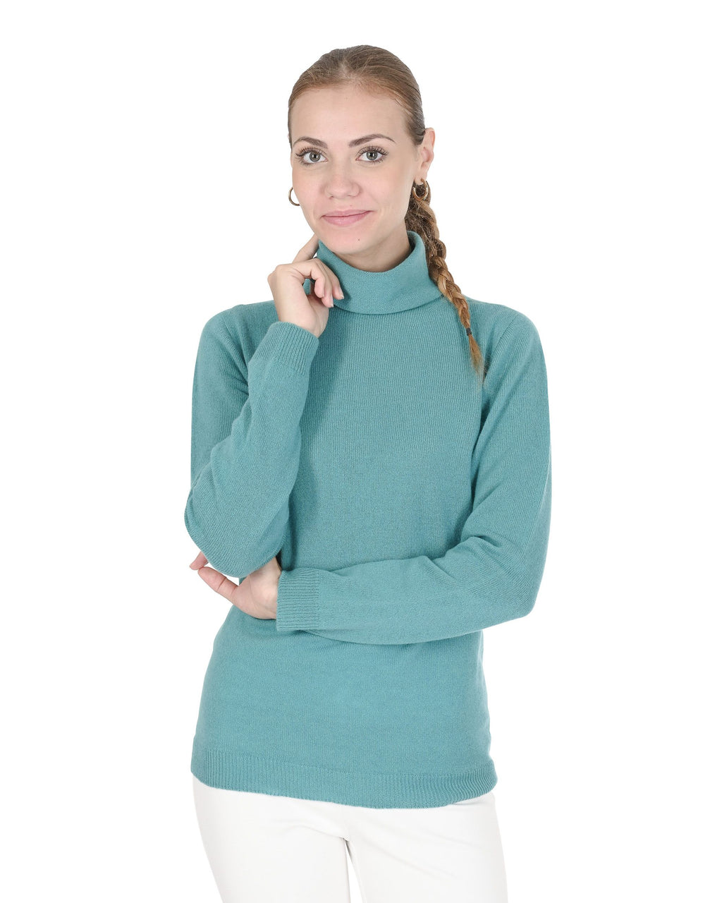 Maglione dolcevita da donna in cashmere Crown of Edinburgh COE 005 JADE