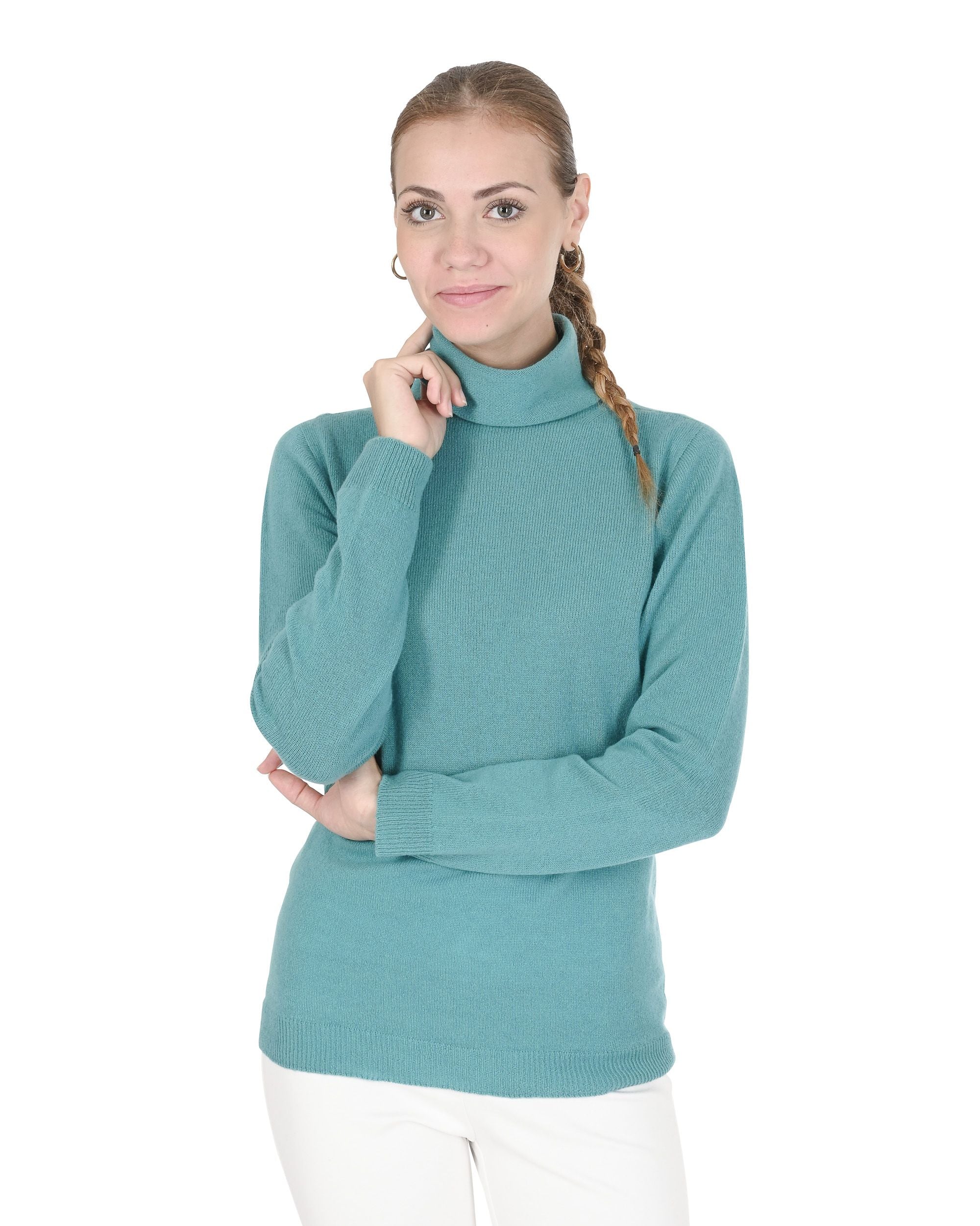 Maglione dolcevita da donna in cashmere Crown of Edinburgh COE 005 JADE