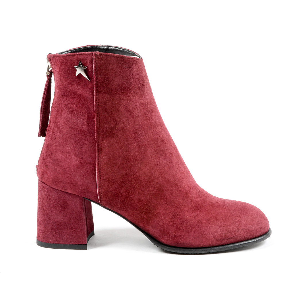 Stivaletti con tacco da donna Andrew Charles Bordeaux LINDA