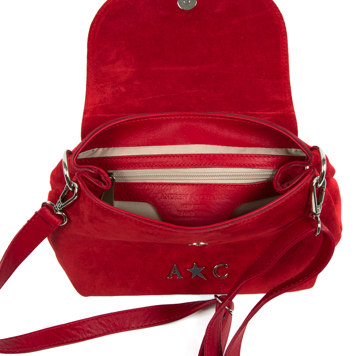 Borsa a mano da donna Andrew Charles rossa PAMELA