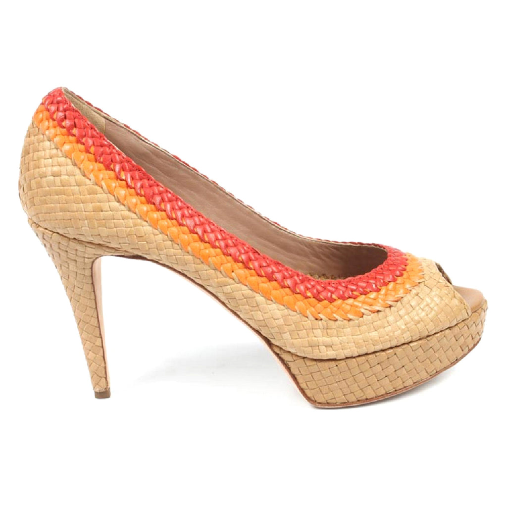 Décolleté donna Sebastian Milano punta aperta S5356 VAR.C CUOIO-CORALLO