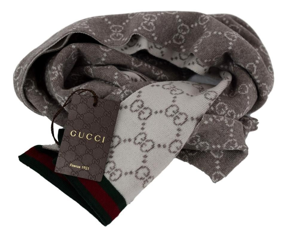 Gucci sciarpa uomo 23x180 marrone