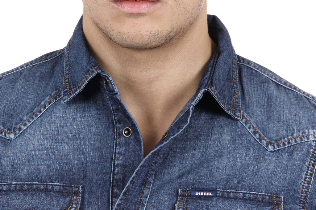 Camicia da uomo Diesel 00SD24 0GAEZ 01