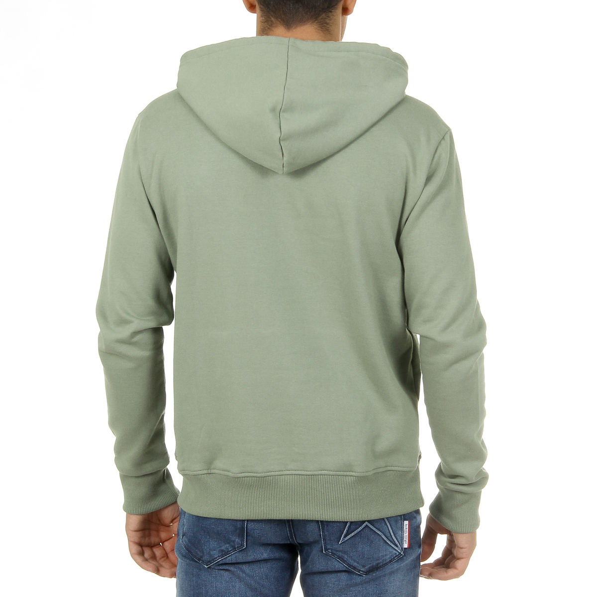 Felpa con cappuccio Andrew Charles da uomo, maniche lunghe, scollo rotondo, verde FIFI