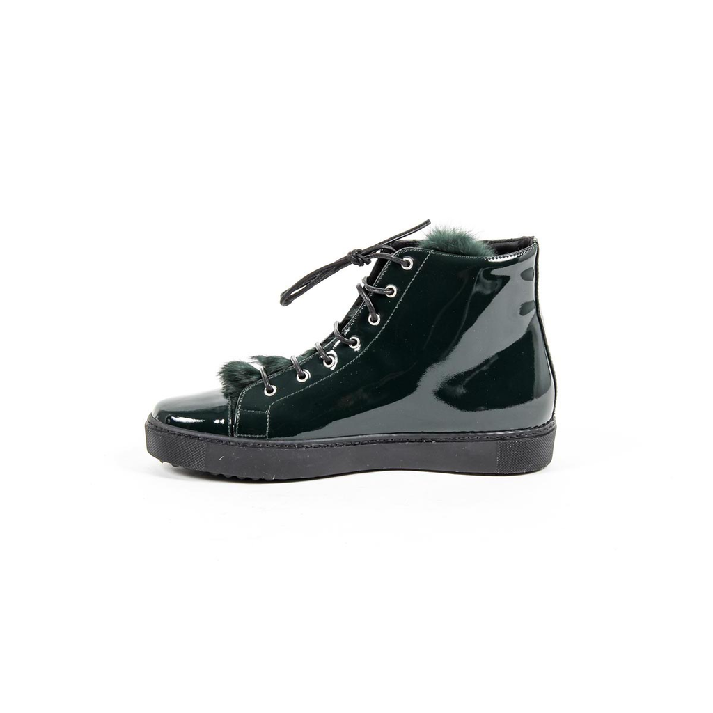 Sneaker alta da donna V 1969 Italia 312070 VERNICE VERDE