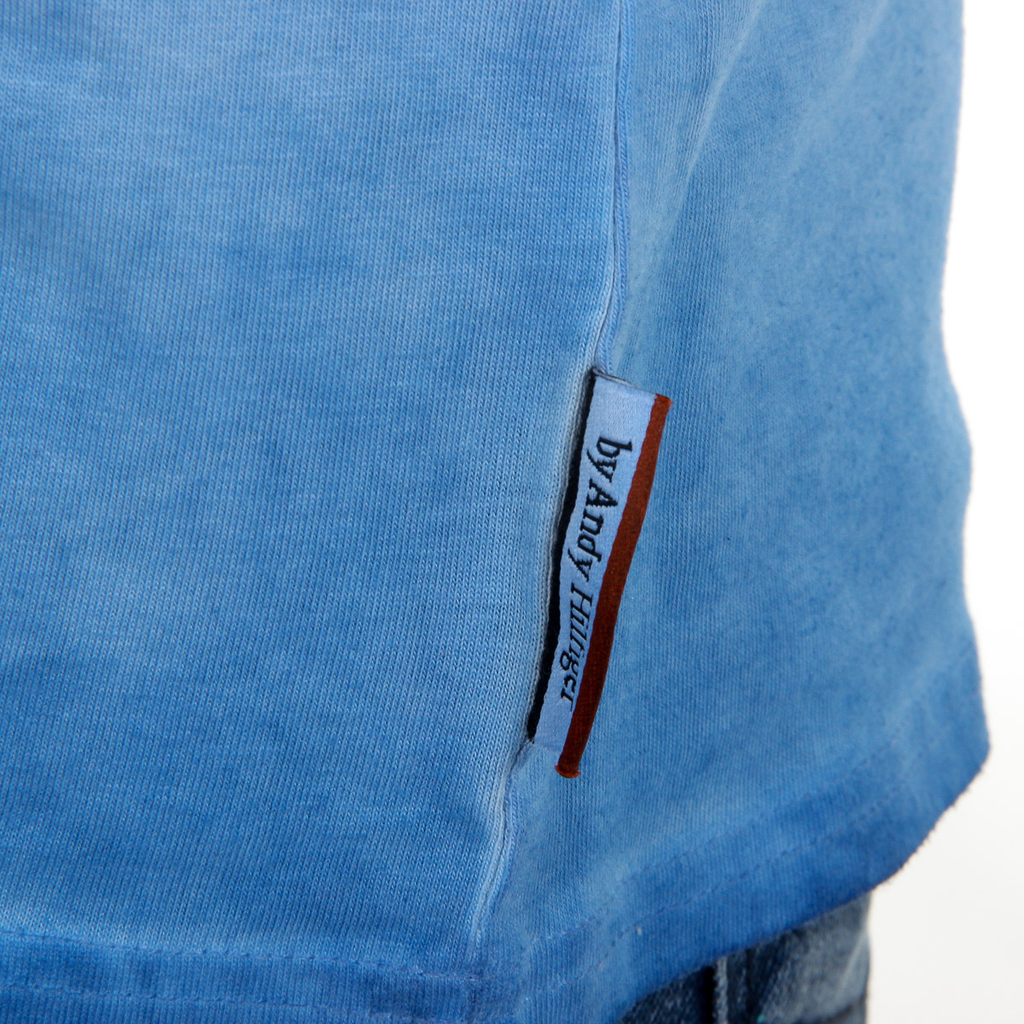 Andrew Charles T-shirt da uomo a maniche corte con scollo a V, colore azzurro KOFI
