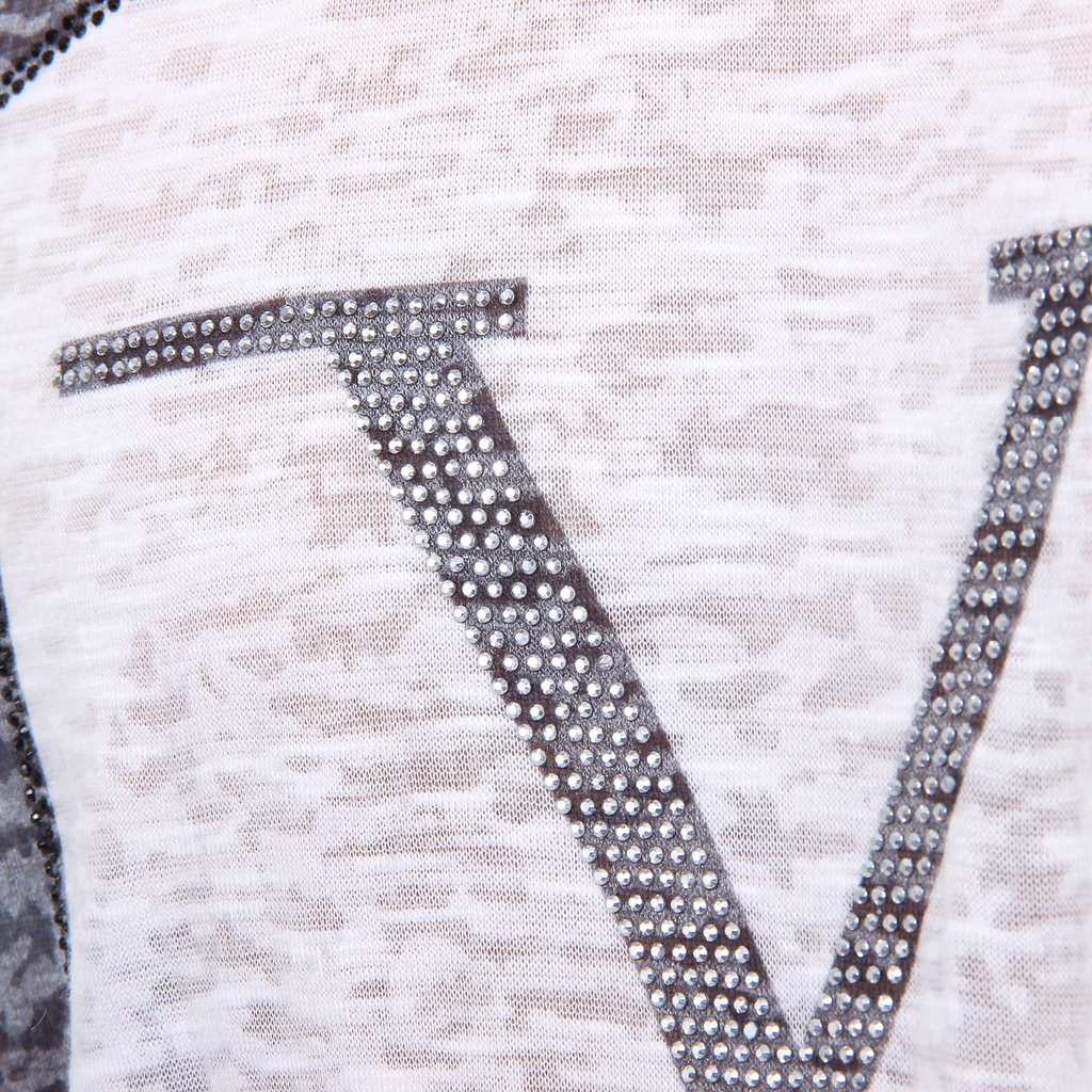 V 1969 Italia T-shirt da uomo a maniche corte con scollo tondo nera LOGAN