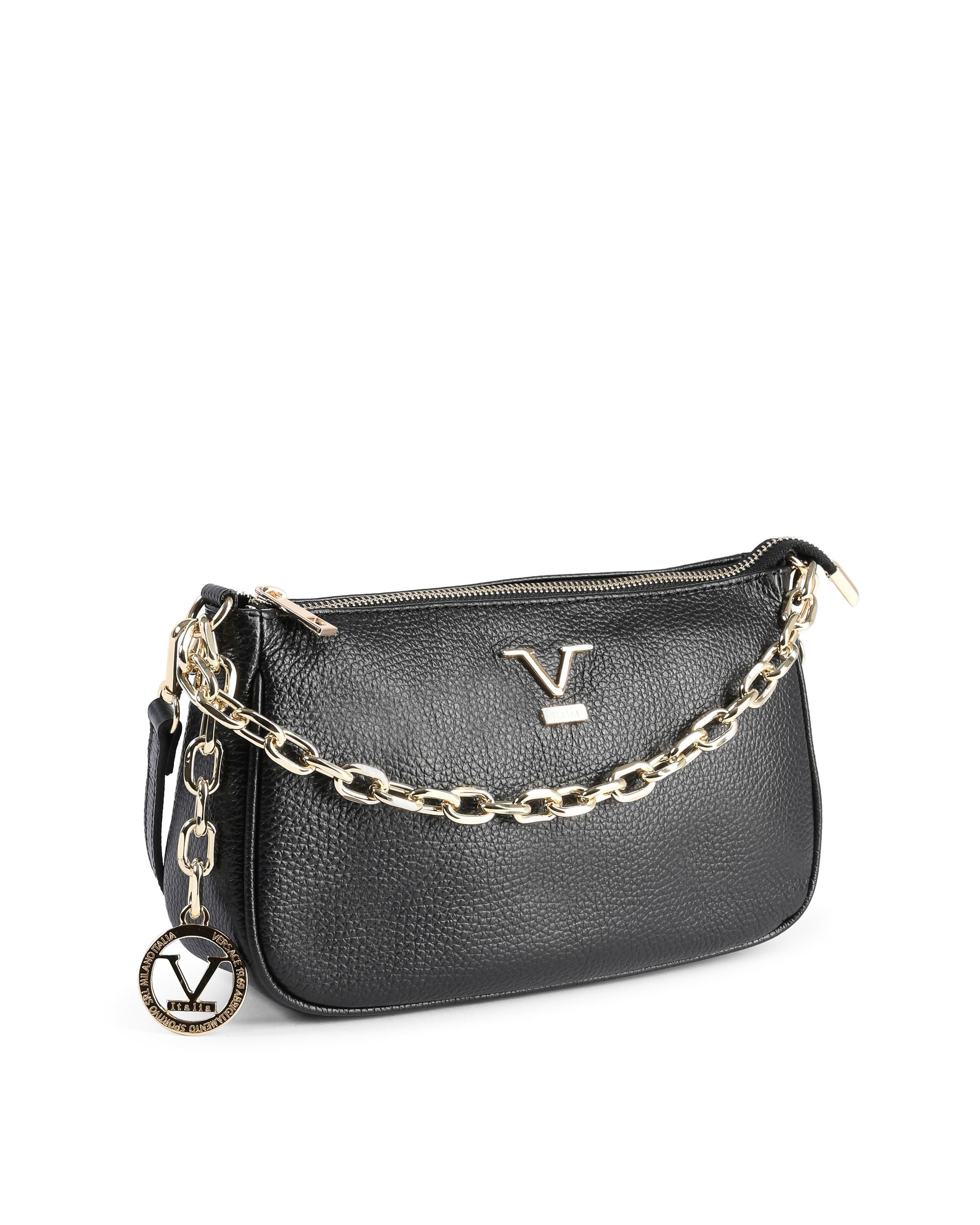 Borsa mini da donna V Italia VE1735-G DOLLARO NERO
