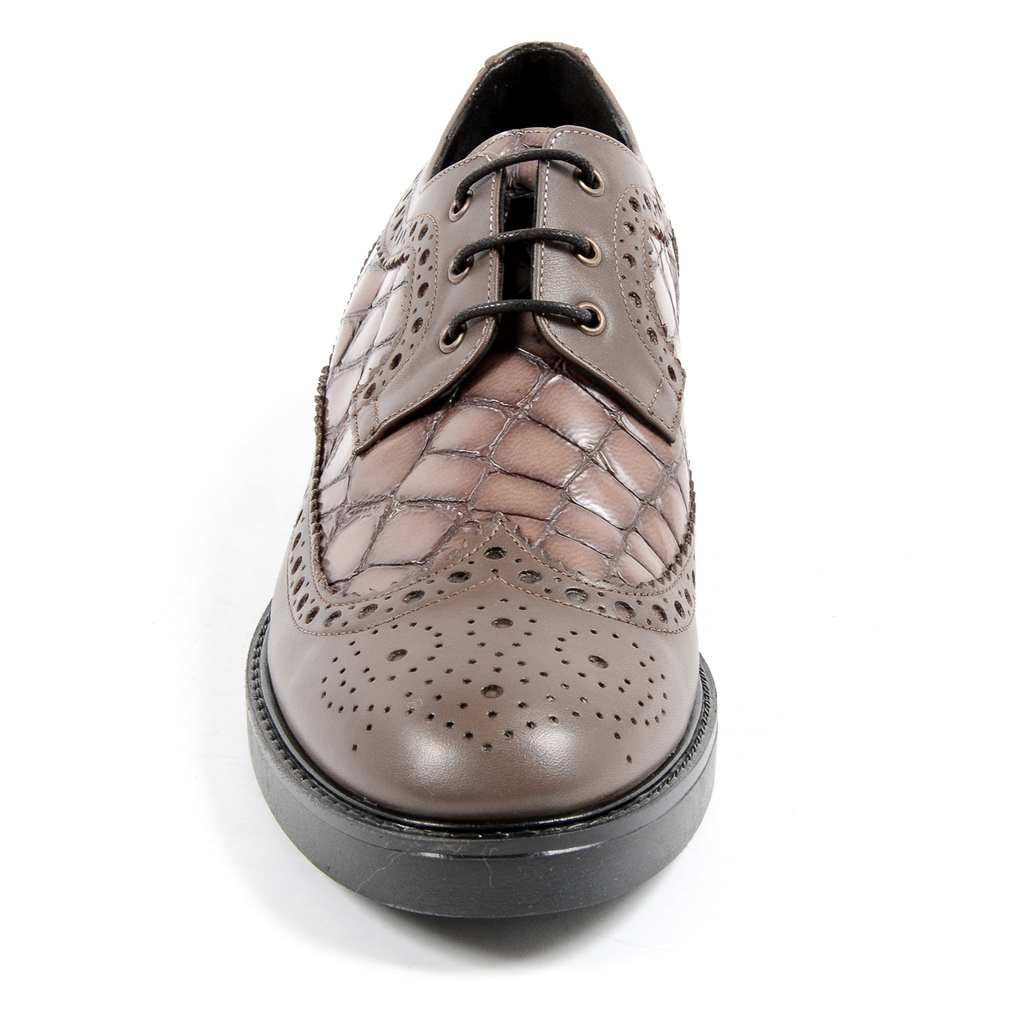 V 1969 Italia Womens Brogue Shoe Taupe TRENTO