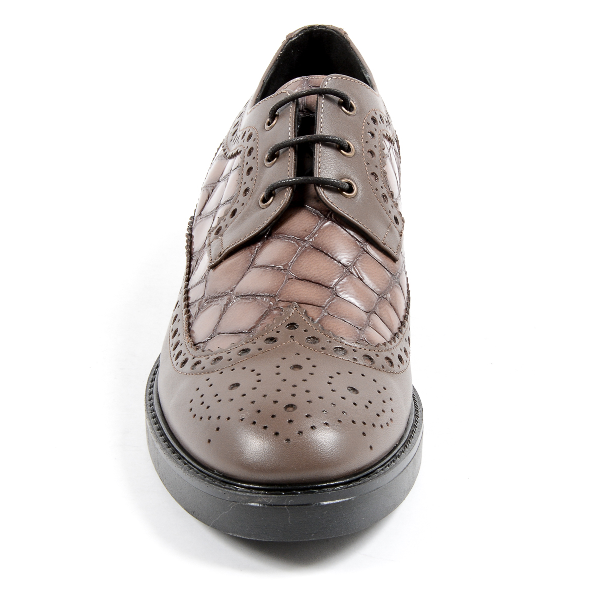 V 1969 Italia Womens Brogue Shoe Taupe TRENTO