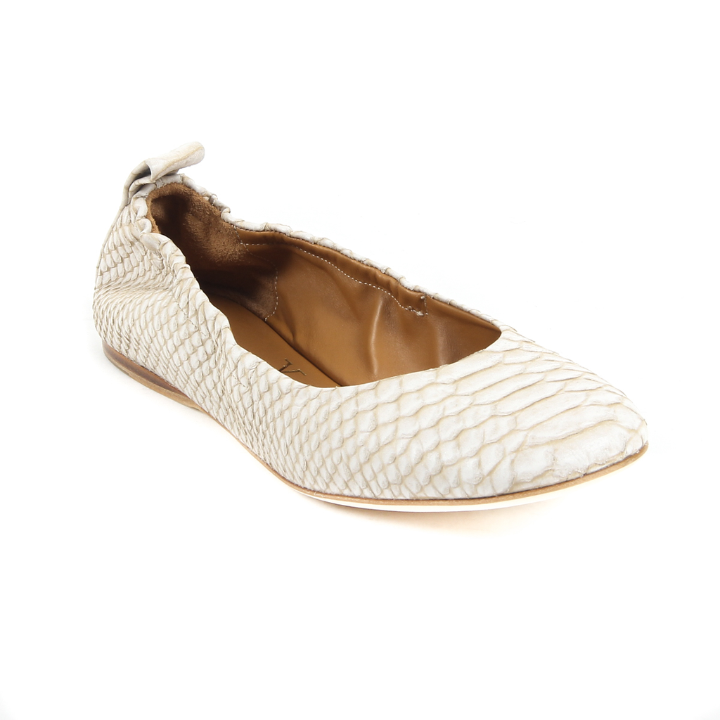 V 1969 Italia Ballerina da donna GEMI01 PITONE STAMPATO BEIGE