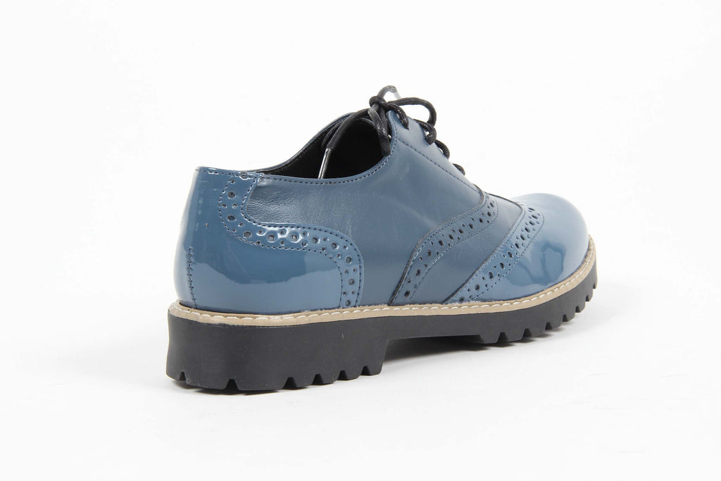 V 1969 Italia Womens Oxford Shoe MARGIE 5 VER. PRIN. BLU