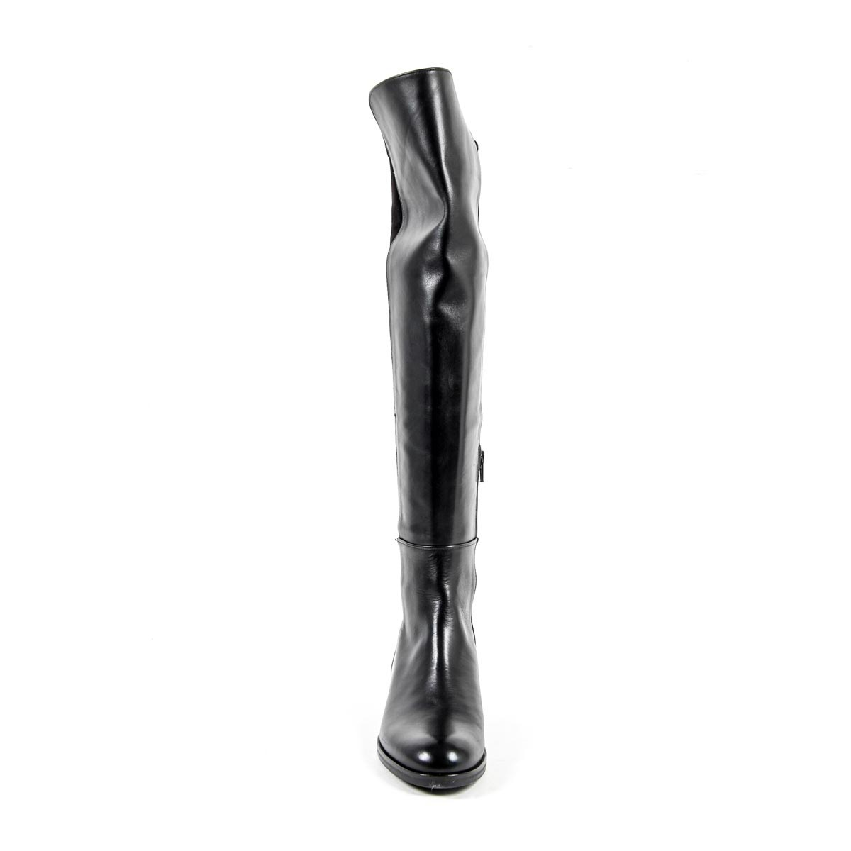 Stivale alto da donna V 1969 Italia B2421 SENZA F VITELLO NERO