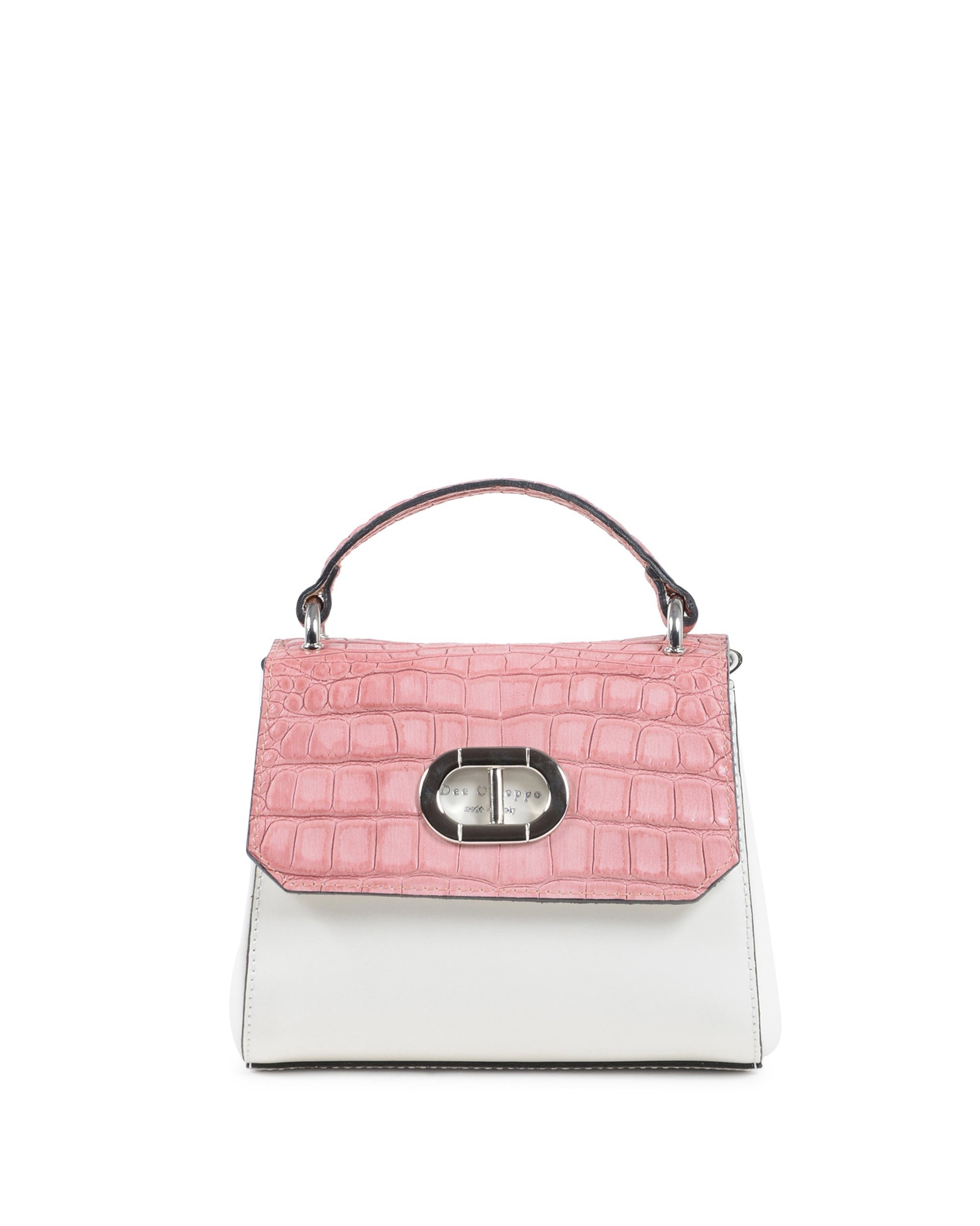 Portofino Cocco Small Crossbody - Bianco Rosa