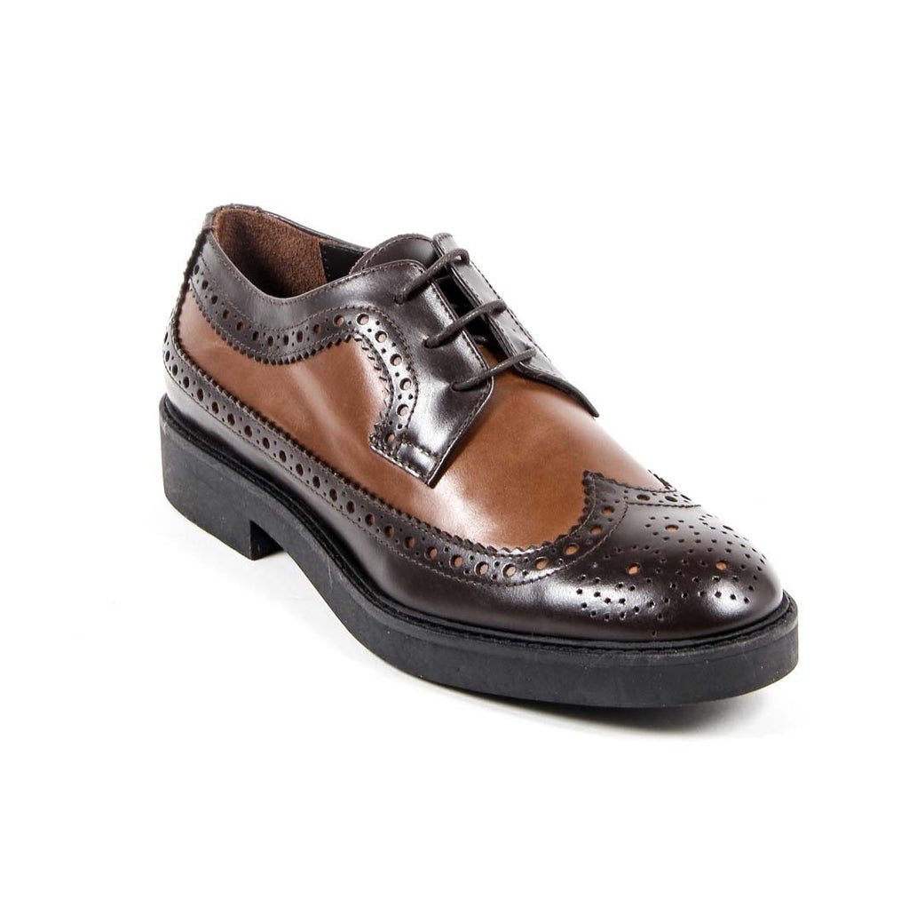 Scarpa Brogue Donna V 1969 Italia B1670 VITELLO T. MORO COCCO
