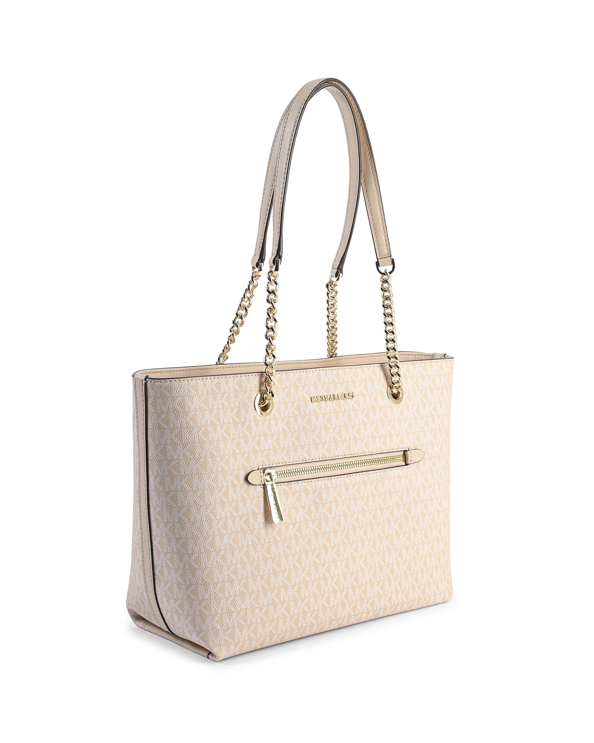Borsa tote con catena e cerniera frontale di medie dimensioni Michael Kors 35R3GTTT2V BUFF