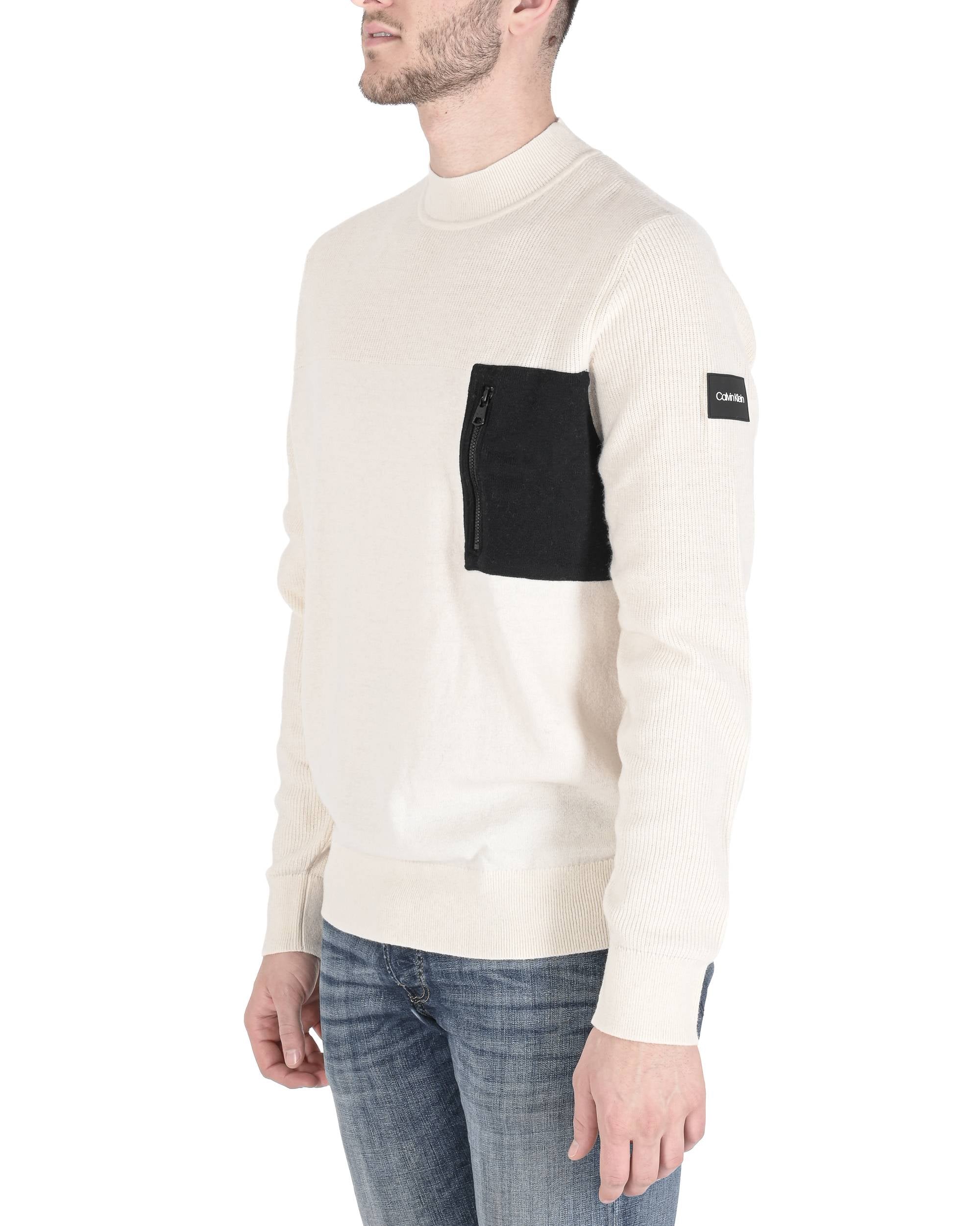 Calvin Klein Maglione da uomo bianco K10K107904YAH