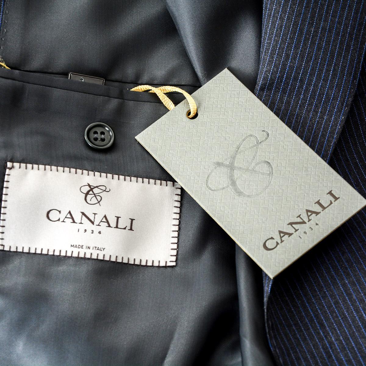 Abito da uomo Canali maniche lunghe grigio scuro