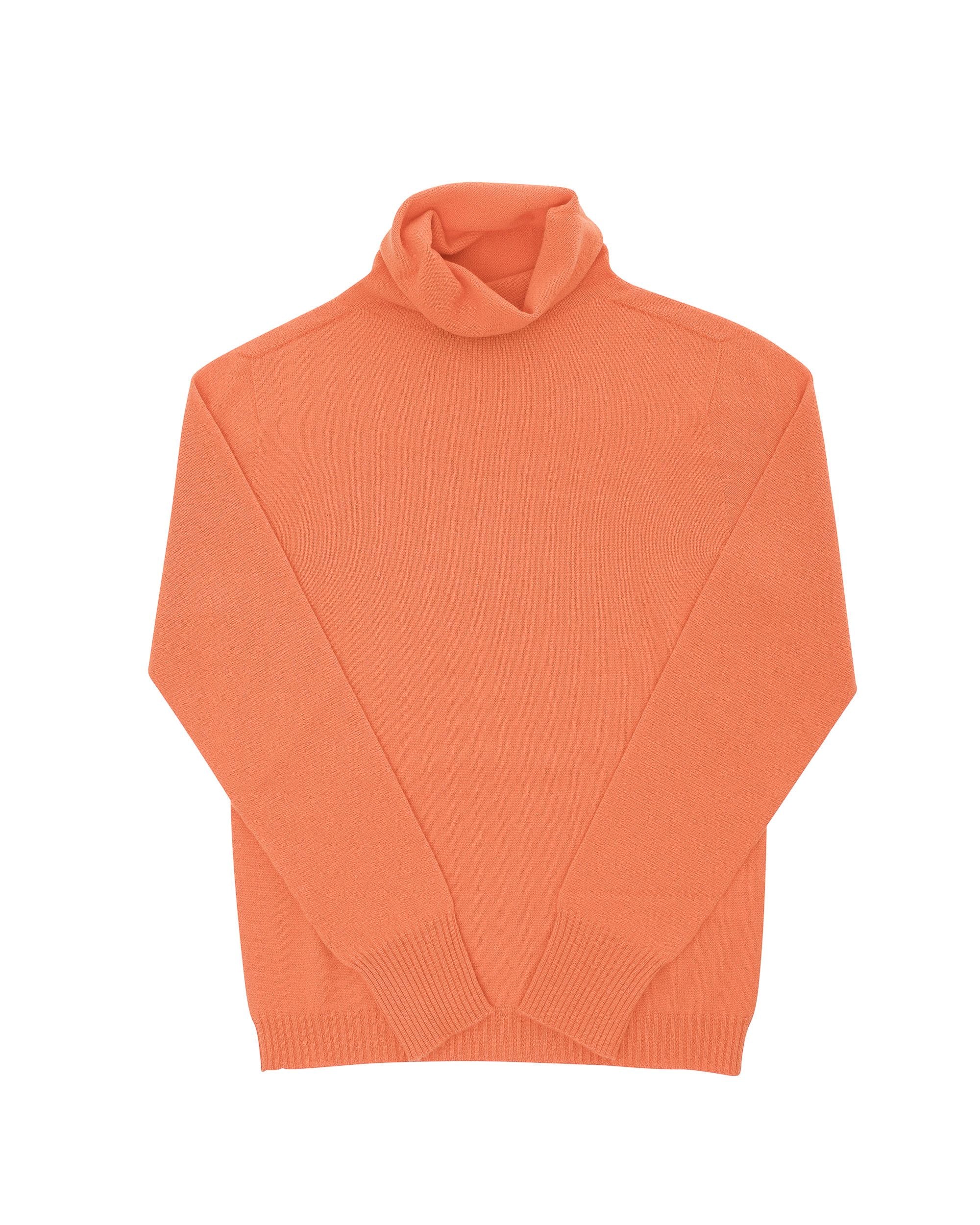 Maglione dolcevita da donna in cashmere Crown of Edinburgh COE 0023 ARANCIONE