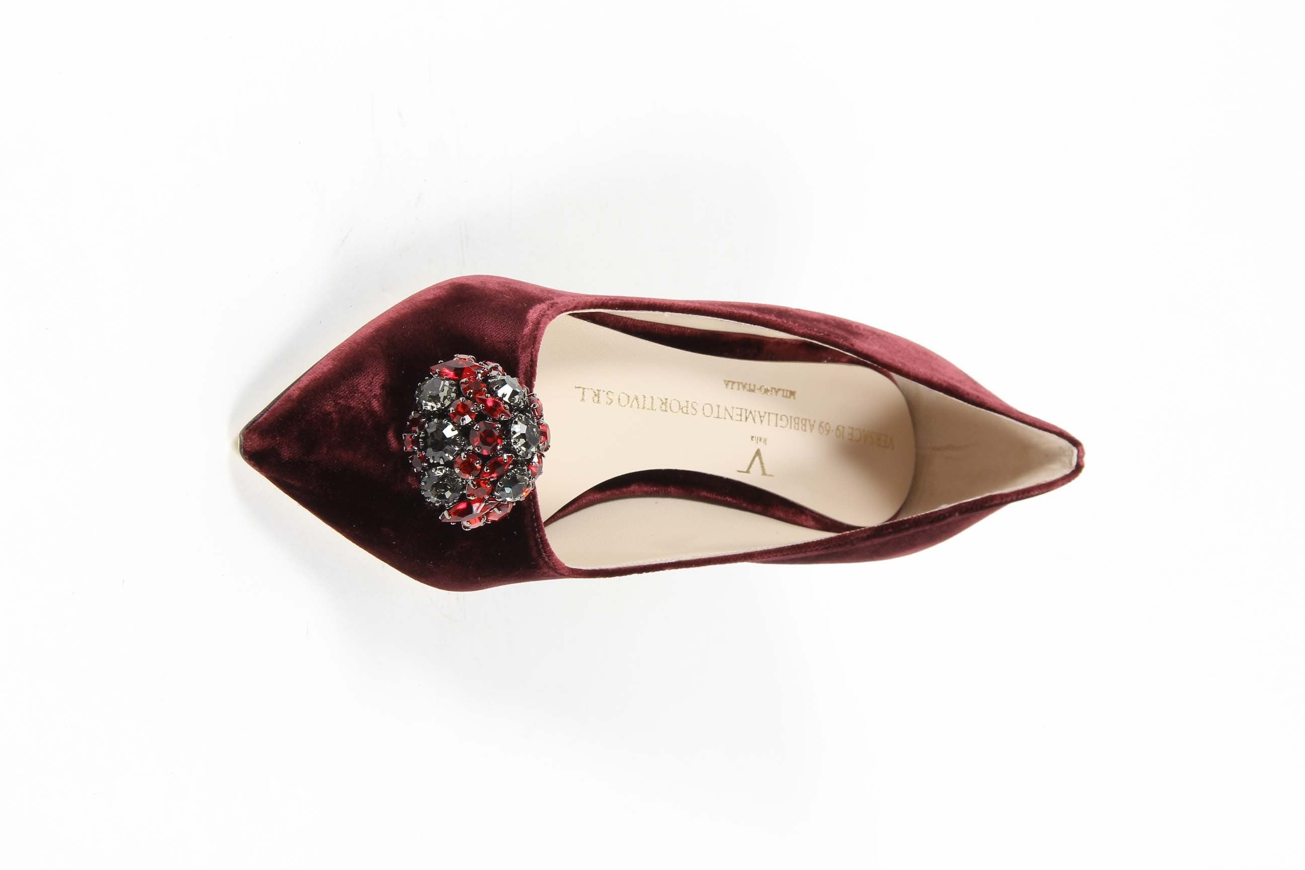 V 1969 Italia Womens Pump 3106153 VELLUTO 391 BORDEAUX