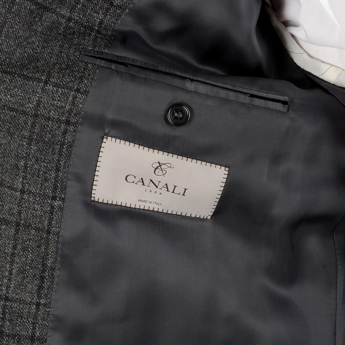 Giacca da uomo Canali maniche lunghe grigio scuro