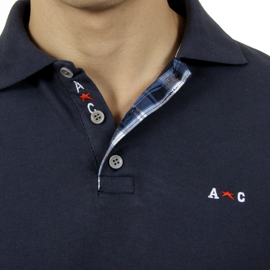 Andrew Charles Polo da uomo a maniche corte blu scuro SEMELO