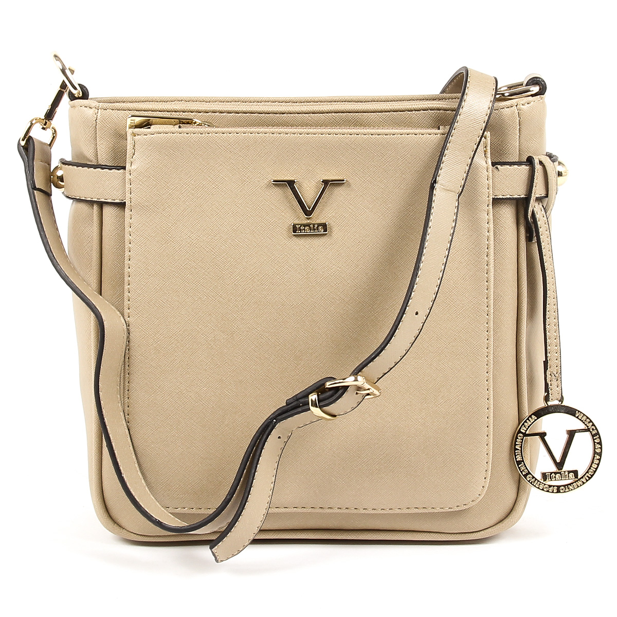 V 1969 Italia Borsa a tracolla da donna Beige MONICA