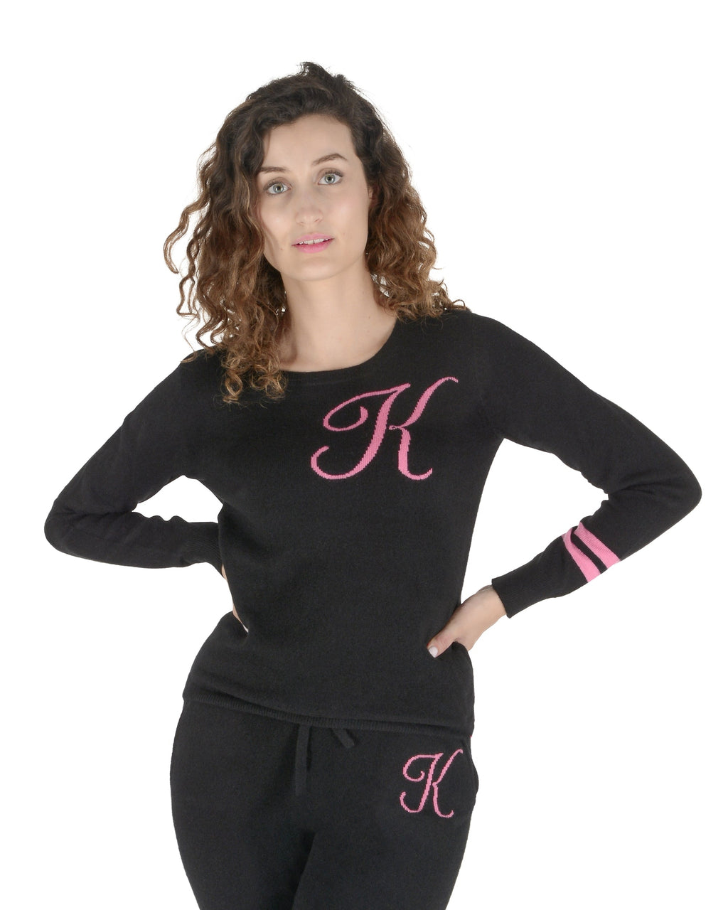 Maglione girocollo in cashmere - Nero