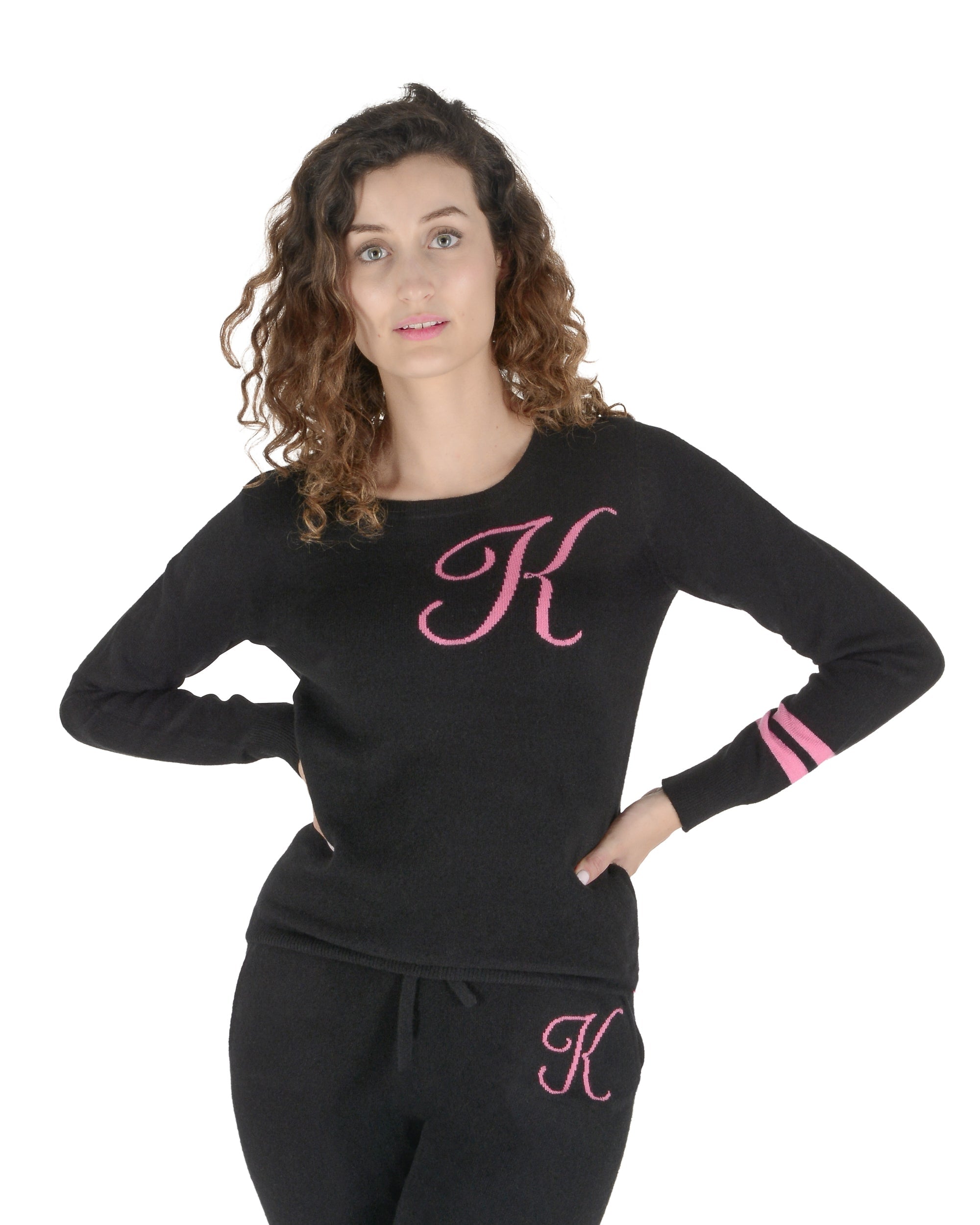 Maglione girocollo in cashmere - Nero