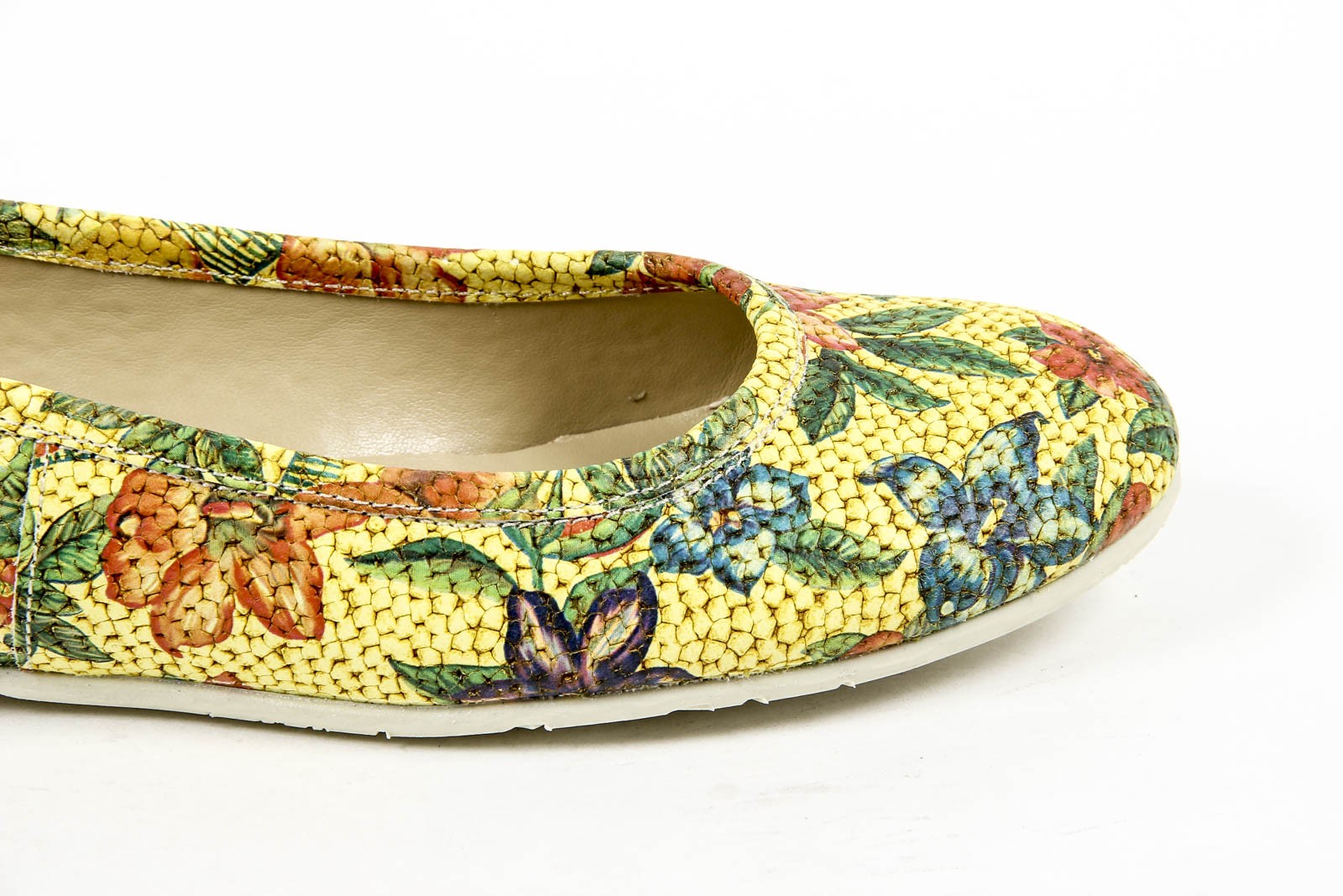 V 1969 Italia Ballerina da donna E08 FIORI GIALLO