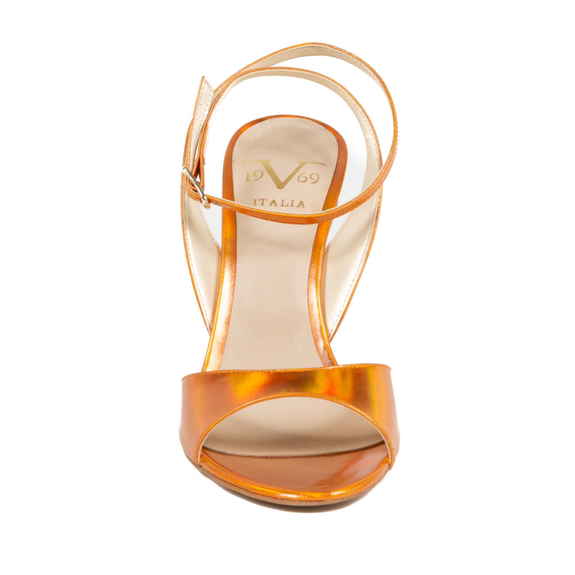 Sandalo con cinturino alla caviglia da donna V1969 Italia arancione 302 SPECCHIO ARANCIO