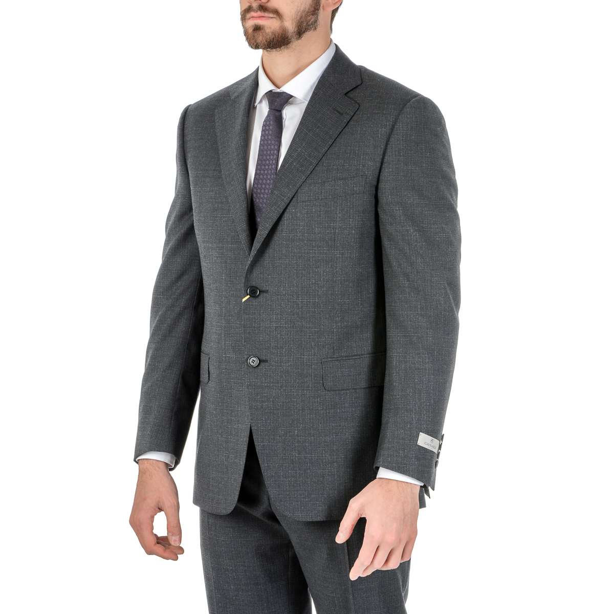 Abito da uomo Canali maniche lunghe grigio scuro