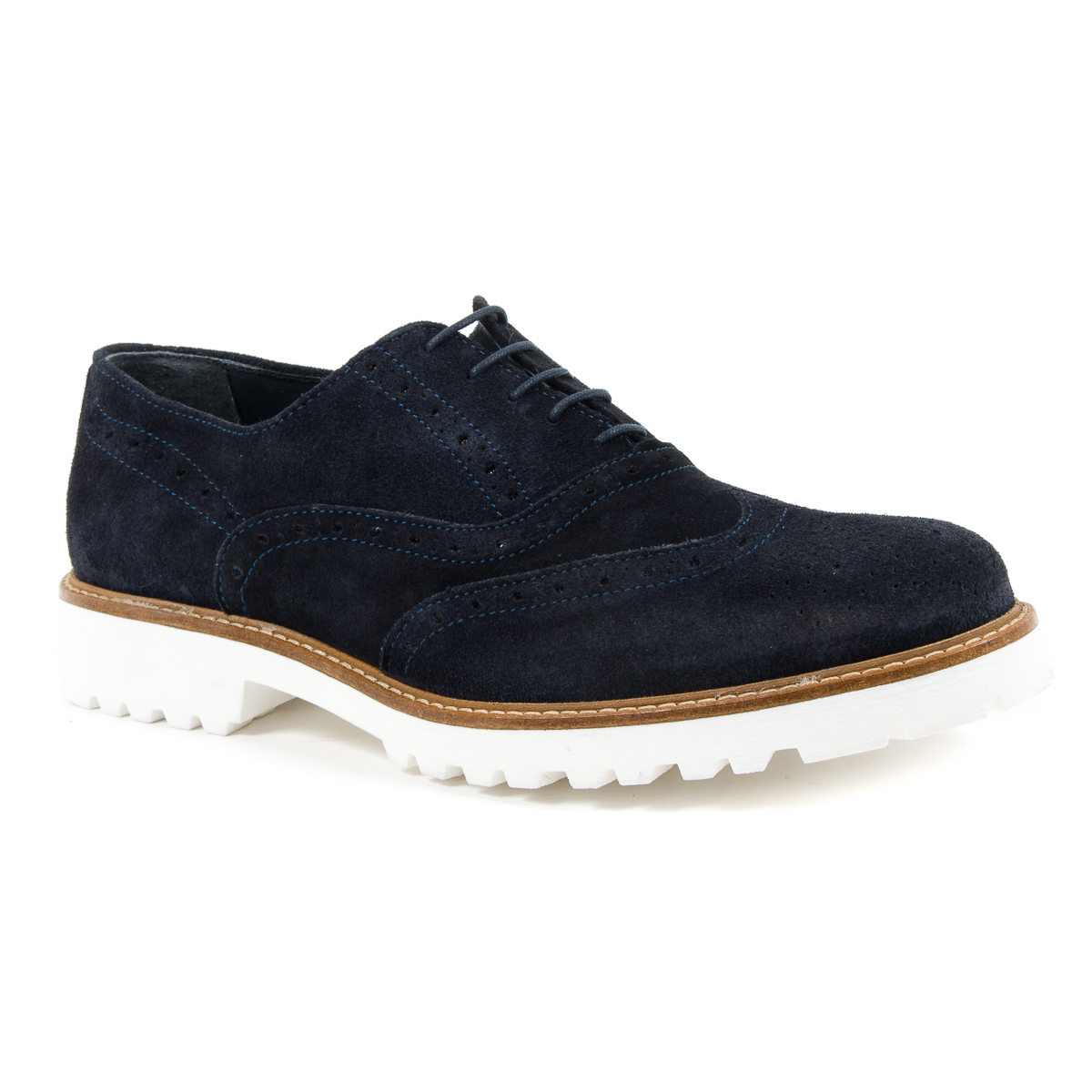 Andrew Charles Scarpa Brogue da Uomo Blu LUIS