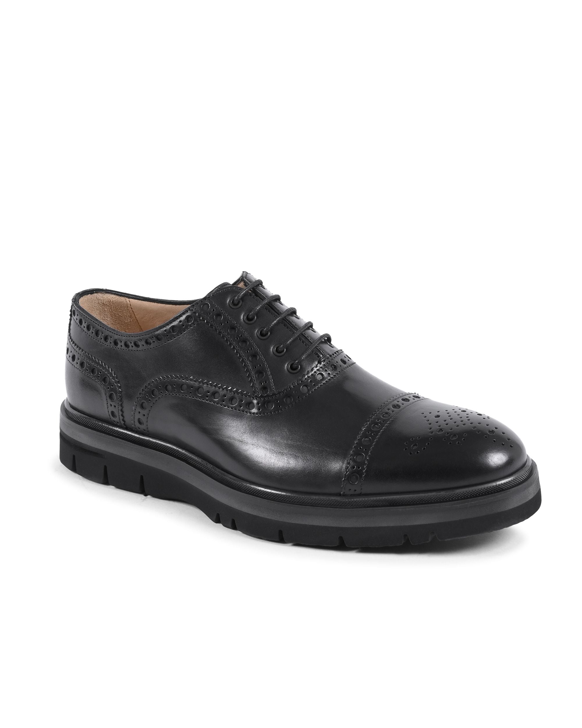 Scarpe Brogue Da Uomo Dee Ocleppo EB130 VITELLO NERO