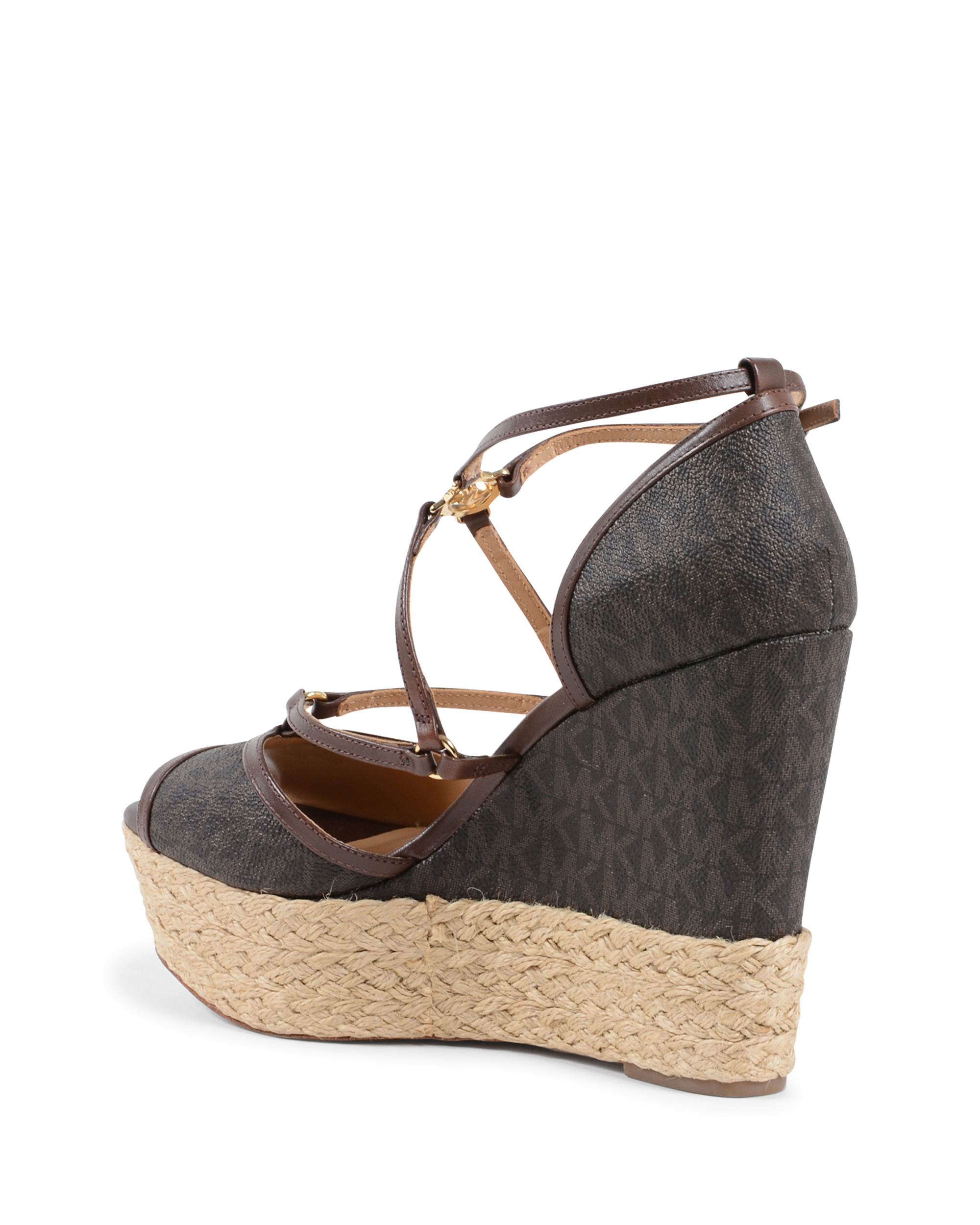 Sandalo con zeppa da donna Michael Kors marrone TERRI