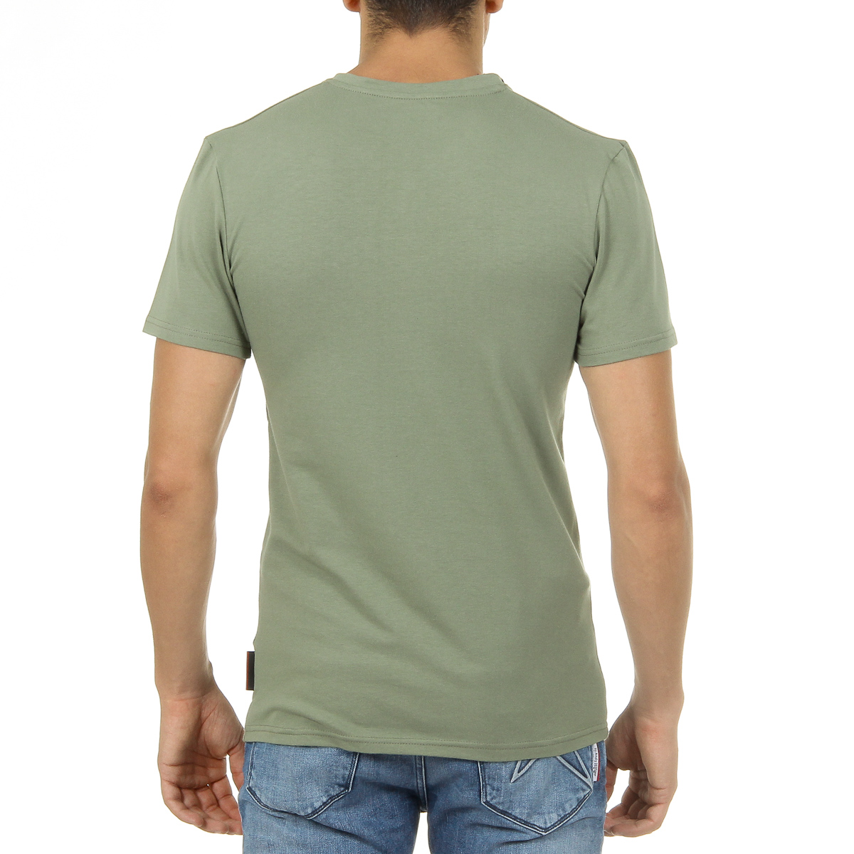 Andrew Charles Maglietta da uomo a maniche corte con scollo a V, verde KENAN