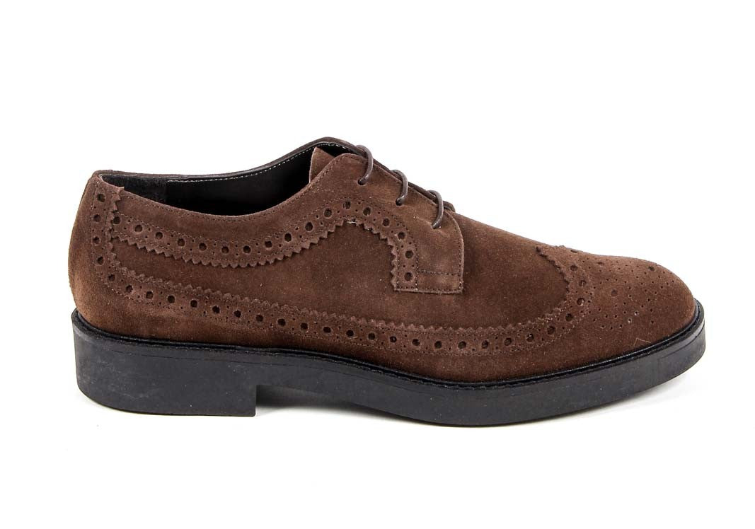 V 1969 Italia Scarpa Brogue da Donna B1670 VELOUR MARRONE