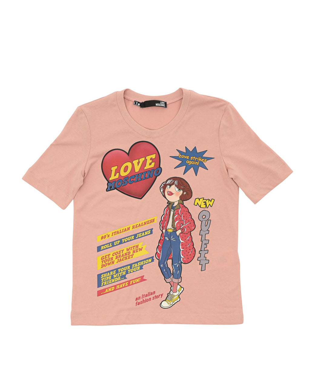 T-shirt da donna Love Moschino W 4 F15 3D M 3876 M12 ROSA CIPRIA
