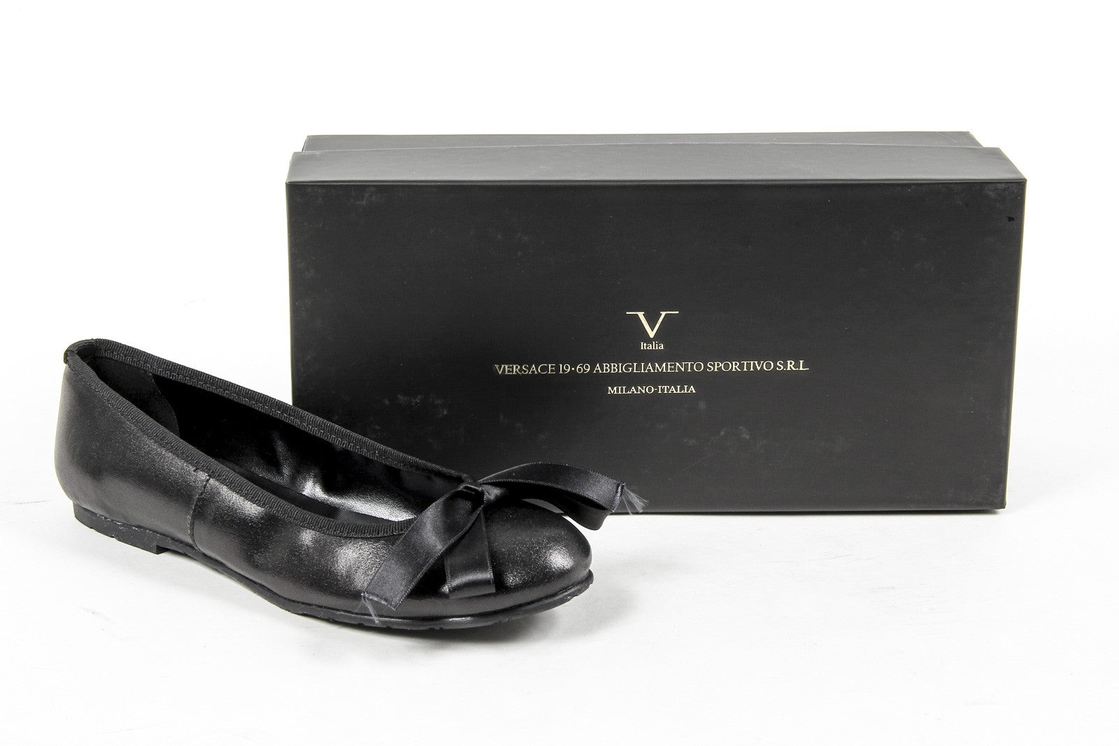 V 1969 Italia Womens Ballerina E08 NAPPA NERO