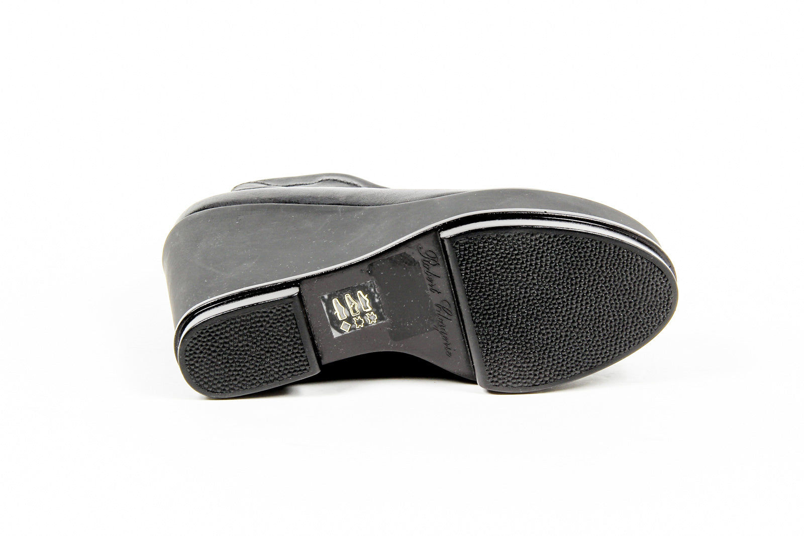 Robert Clergerie Paris Stivaletto corto con zeppa da donna SOUZIJ AGNEAU STRETCH NOIR DBL NR