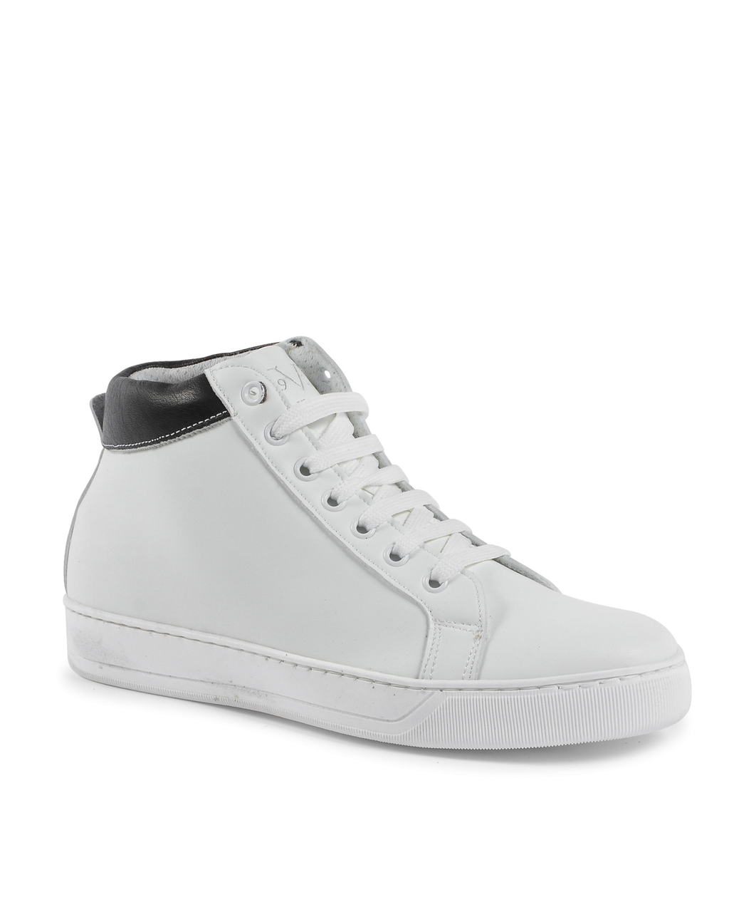 Sneaker Uomo 19V69 Italia Bianco Nero 2130 VITELLO BIANCO NERO