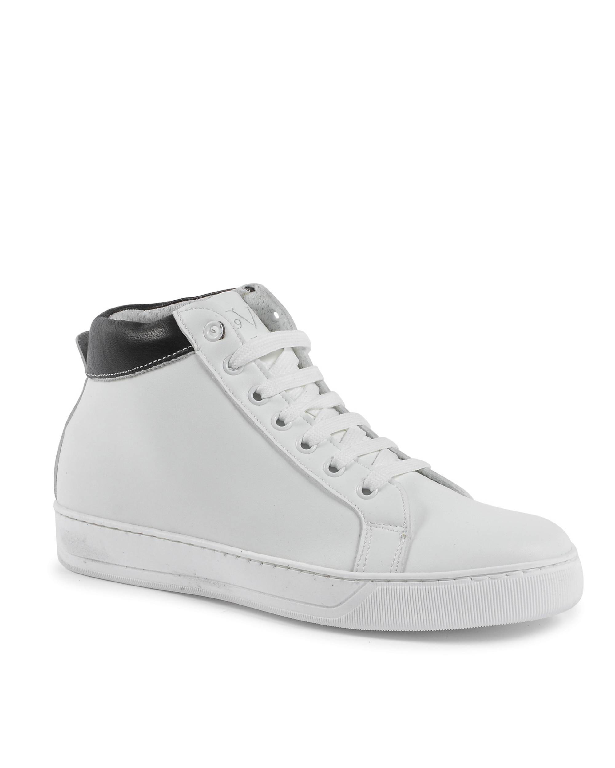 Sneaker Uomo 19V69 Italia Bianco Nero 2130 VITELLO BIANCO NERO