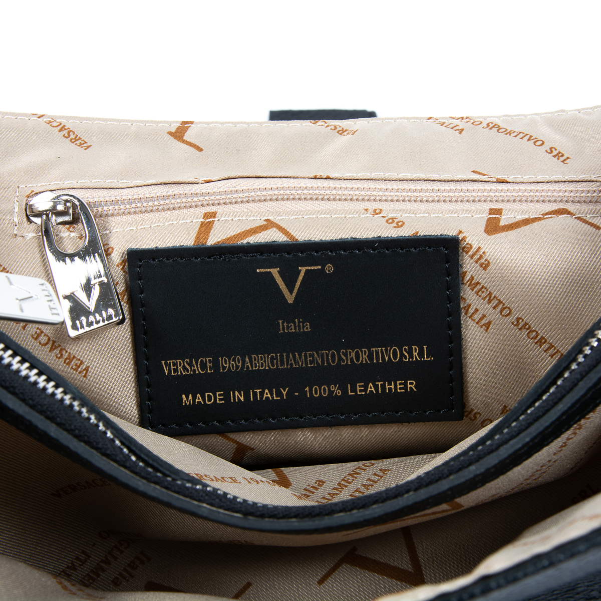 V 1969 Italia Borsa da donna nera ELLY