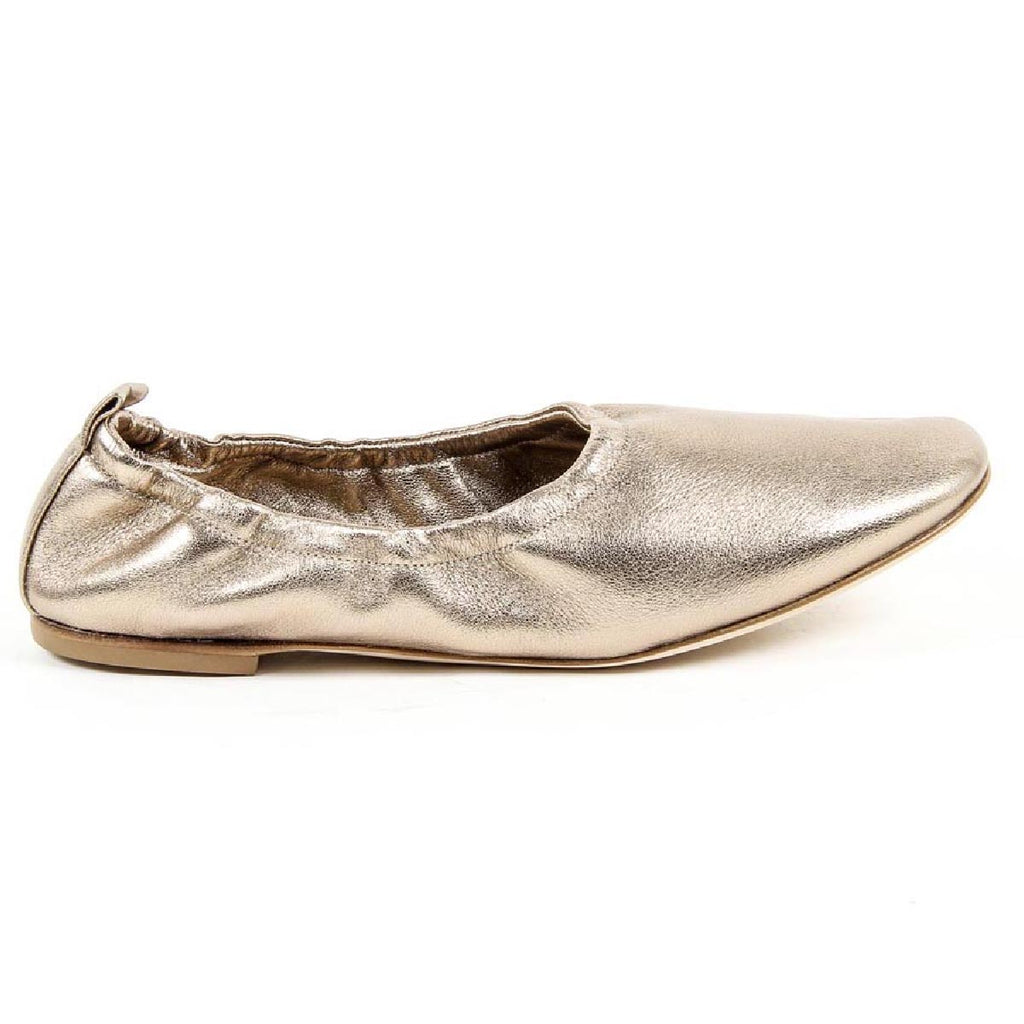 V 1969 Italia Womens Ballerina 302999 NAPPA METAL BEIGE